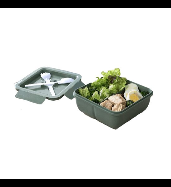 SUPER LOCK 2-channel wheat rice boxes with PLA-ECO material, model 6301, 1000ml, green Оригинал