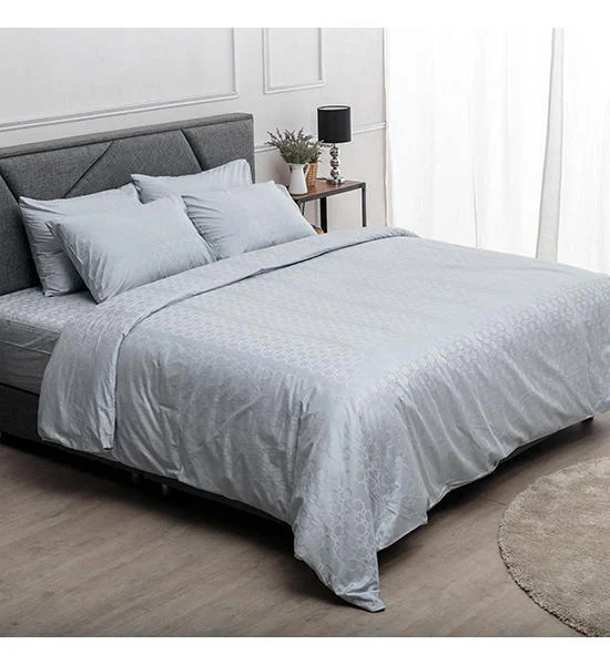 LUCKY MATTRESS 5 FT. JC 003 COTTON JACQUARD DUVET COVER (188 X 228 CM.) LIGHT BLUE Оригинал