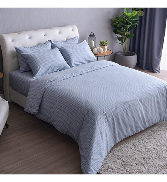 LUCKY MATTRESS 6 FT. CD 018 BED SHEET COTTON 100% SIGNATURE COTTON COLLECTION LIGHT BLUE Оригинал