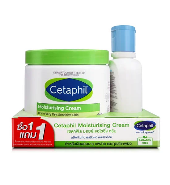 CETAPHIL [ Buy 1 Get 1 ] Moiturising Cream 453 g  + Gentle Skin Cleanser 125 ml Оригинал