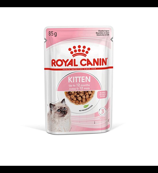 ROYAL CANIN Kitten Pouch Gravy Wet Cat Food 85 g Оригинал