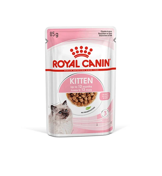 ROYAL CANIN Kitten Pouch Gravy Wet Cat Food 85 g Оригинал