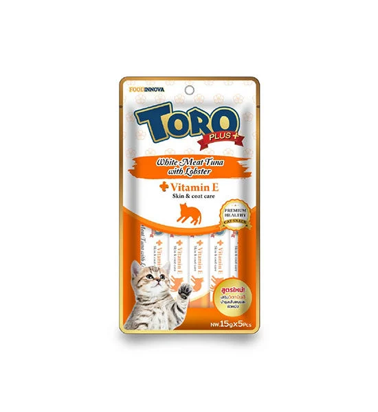 Toro Lickable Healthy Treats Tuna And Lobster Formula Plus Vitamin E For Cat 15 G, 5 Pieces Оригинал