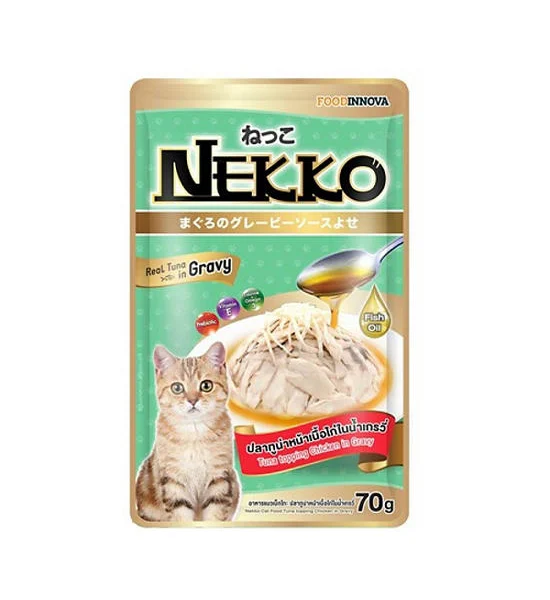 NEKKO Tuna Topping Chicken In Gravy Wet Food For Cats 70 G, 1 Piece Оригинал