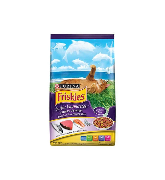 Friskies Surfin Favorite Dry Cat Food 1.2 Kg Оригинал