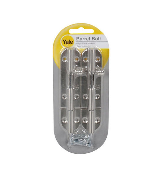 YALE Steel bolt (BA-90704SNP2), Size 4 Inch, (Pack 2 Pcs.), Matt Nickel Оригинал