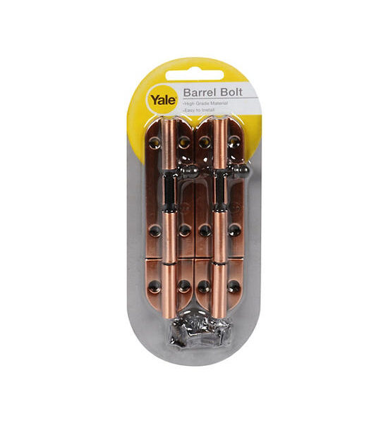 YALE Steel bolt (BA-90704ACP2), Size 4 Inch, (Pack 2 Pcs.), Antique Copper Оригинал