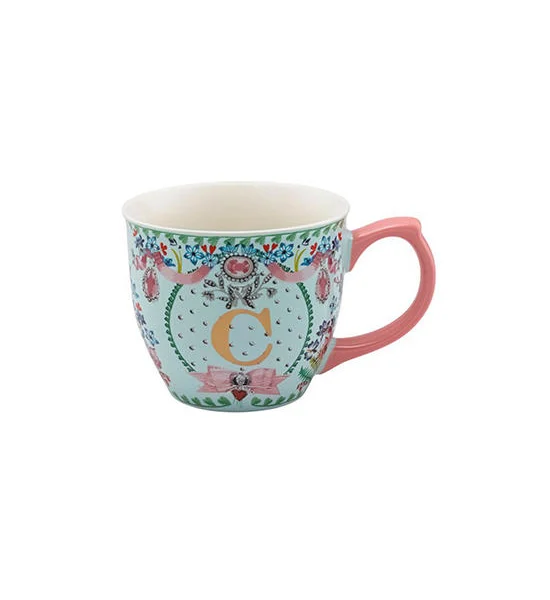 Cath Kidston Cream Emily Fine China Alphabet Mug C Lillies Posey Оригинал