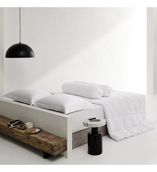 LOTUS ATTITUDE Fitted Sheet Set + Comforter 6FT.(6pcs.) - BASIC WHITE Оригинал