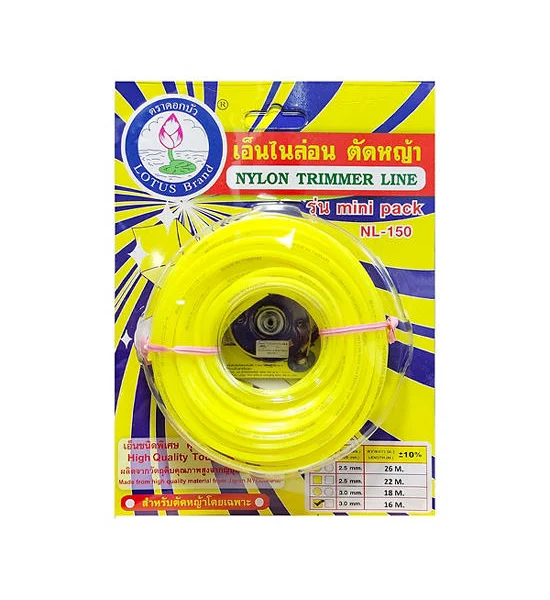 LOTUS Yellow Nylon Trimmer Line NL-150-3MM Size 3 mm x 16 M Оригинал