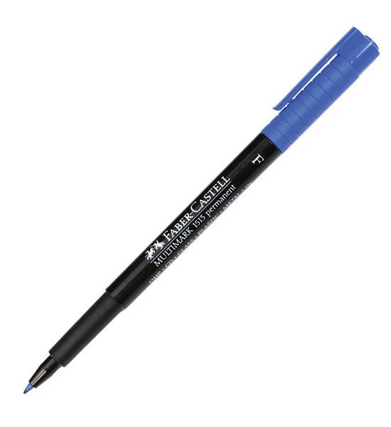 FABER CASTELL FABER-CASTELL ปากกาเขียนแผ่นใสลบไม่ได้ 0.6 มม. หมึกสีน้ำเงิน Оригинал