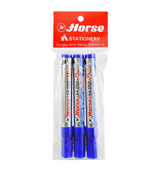 HORSE Horse Whiteboard Marker Blue 3 Pcs/Pack Оригинал