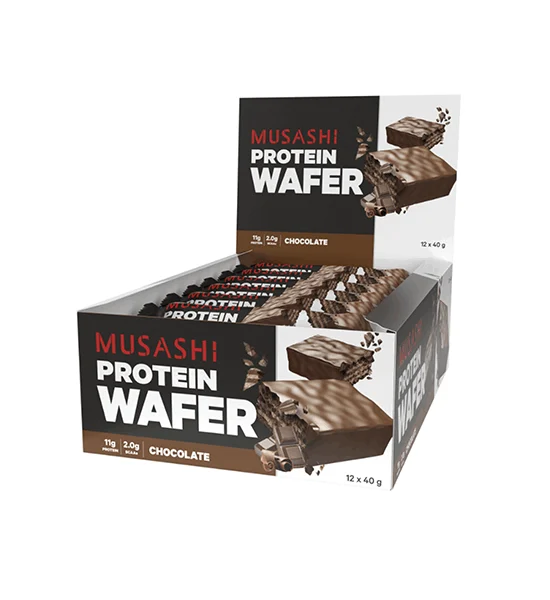 MUSASHI Protein Wafer (Box of 12) - Chocolate Flavour Оригинал