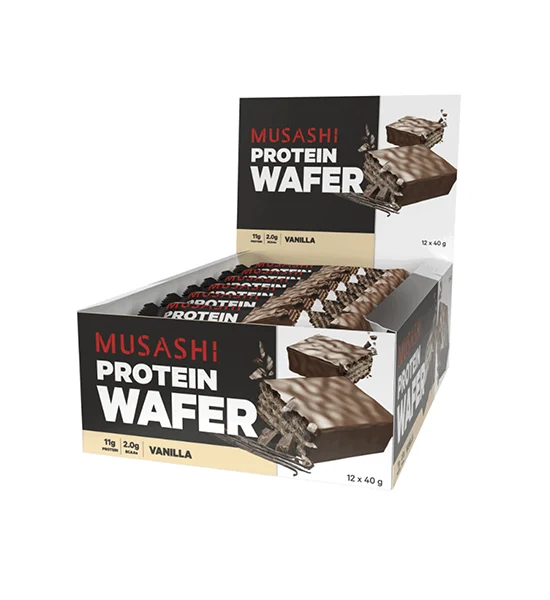 MUSASHI Protein Wafer (Box of 12) - Vanilla Flavour Оригинал