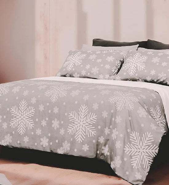 DUNLOPILLO Fitted Sheet Set + Comforter - WELLINGTON DL-WL-01 (6')(6pcs.) Grey Оригинал