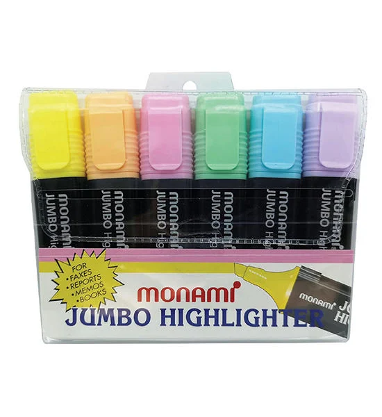 MONAMI Jumbo Highlighter Pastel P6 Оригинал