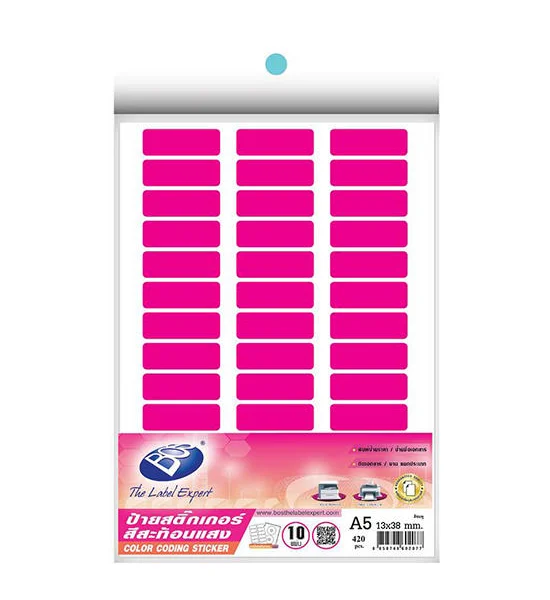 BOS Fluorescence Color Sticker Label Оригинал