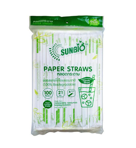SUNBIO Degradable Paper Straw Оригинал