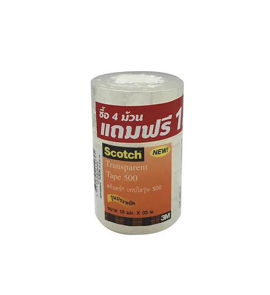 SCOTCH Transparent Tape 1" 3/4"x36y. (4Rolls Free 1 Rl) Оригинал