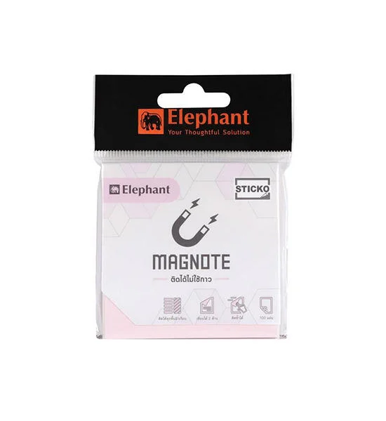 ELEPHANT ELEPHANT กระดาษโน้ตแม่เหล็ก รุ่น Magnote Pastel สีชมพู ขนาด 3x3 นิ้ว Оригинал