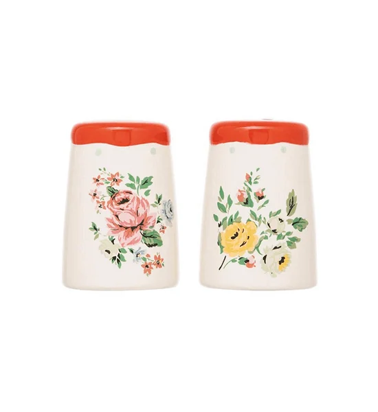Cath Kidston Red Feels Like Home Salt & Pepper Shakers Hampstead Rose Оригинал