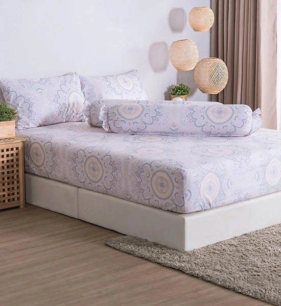 LUCKY MATTRESS 6 Ft. 12 Inches Md 027 Bed Sheet Micro Touch Flower Stlye Pink Оригинал