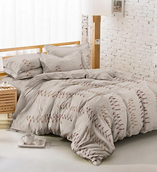 LUCKY MATTRESS 5 Ft. 12 Inches Md 036 Bed Sheet Micro Touch Flower Stlye Brown Оригинал