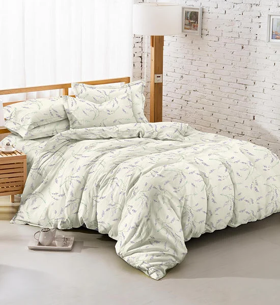 LUCKY MATTRESS 3.5 Ft. 12 Inches Md 038 Bed Sheet Micro Touch Flower Stlye Purple Оригинал