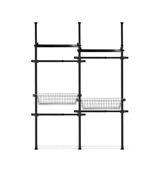 gadeaux kids Set of 3 poles, 4 hanging rails, 2 baskets, 2 shelves, Black (R73B) Оригинал