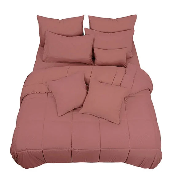 AI By AKEMI Queen Fitted Sheet Set Colourkissed Solid Emboss Color Sachoyo Clay Pink Оригинал