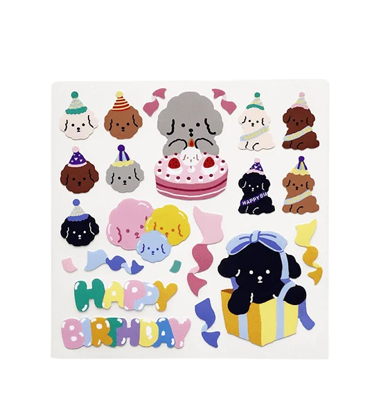 Mill and Moi MNM Happy Poodle Party Sticker Оригинал