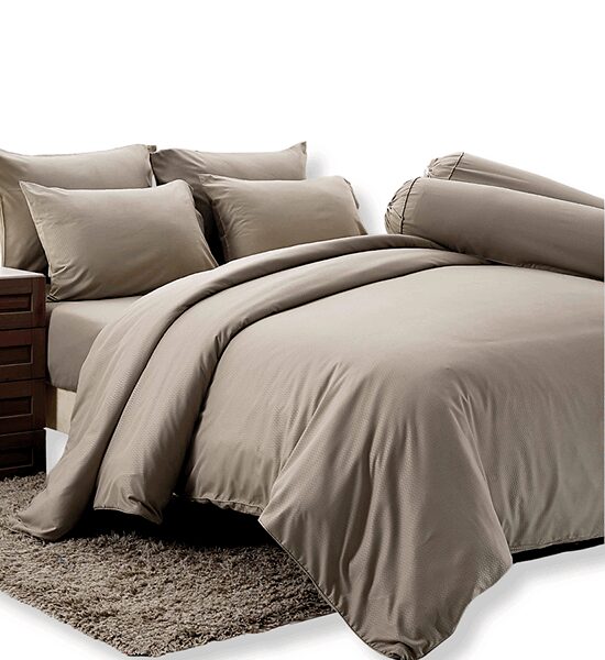 TULIP TULIP DELIGHT Embossed Pattern Fitted Sheet Set With Comforter 6 ft 6 pcs (King Size) DL555 Оригинал