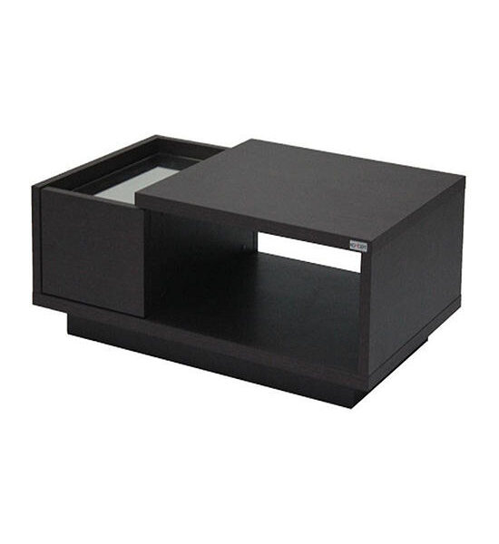 LIVING SOLUTIONS BY SB Penny solid wood glass top table, dark wood color Оригинал