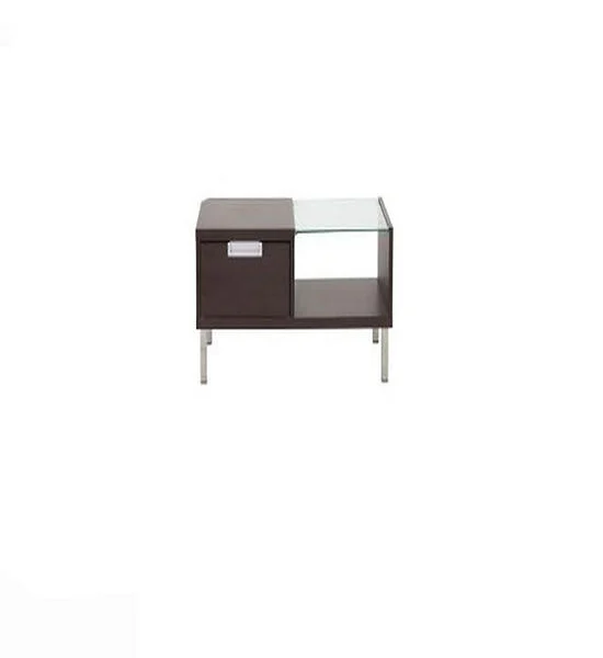 LIVING SOLUTIONS BY SB Wish solid wood glass top table, dark wood color Оригинал
