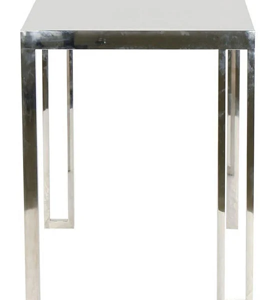 LIVING SOLUTIONS BY SB Dining table with stainless steel legs, wood top, Montis model, white color Оригинал