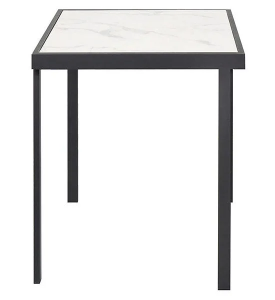 LIVING SOLUTIONS BY SB Dining table with steel legs, stone top, Puccini model, white color Оригинал