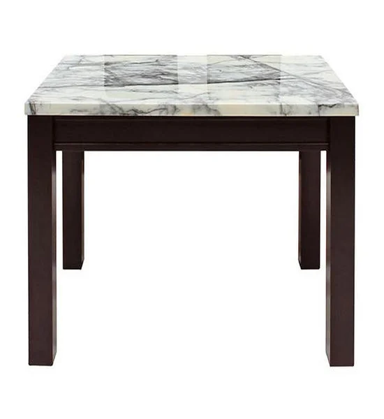 LIVING SOLUTIONS BY SB Finch solid wood dining table with stone top in white color Оригинал
