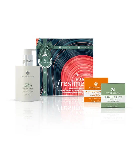 BATH&BLOOM INFINITE FRESHNESS GIFT SET– JASMINE RICE & WHITE CHAMPAKA SOAP SET (3 pcs. in the set) Оригинал