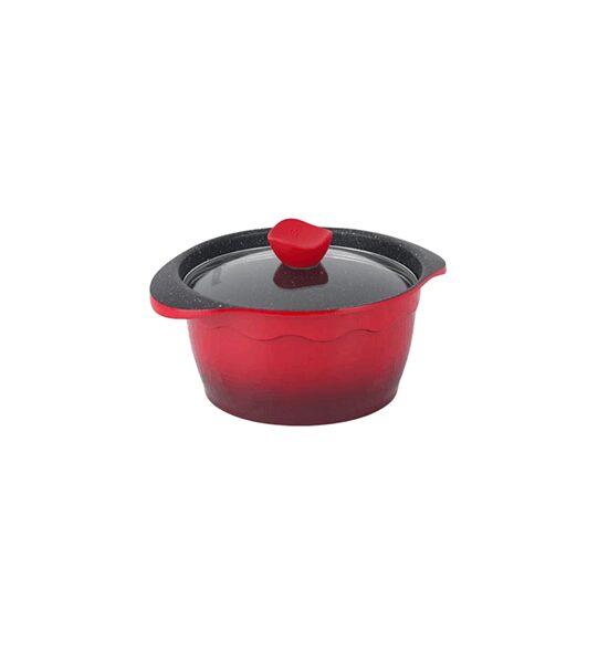 AMERCOOK ALFETTA CASSEROLE W/ LID 24 CM.red Оригинал