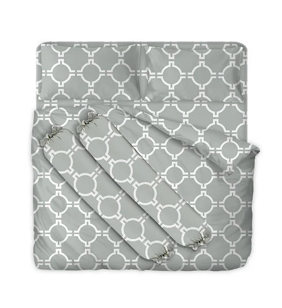 LOTUS Bedding Set & Comforter 5 ft.(6pcs.) MILANO-01 Grey Оригинал
