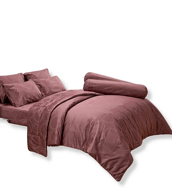 JESSICA BEDDING FITTED SHEET SET 6 FT 5 PCS (King Size) PLATINUM JACQUARD SILKSHINE 800 THREAD COUNTS QZ012 Champagne Pink Оригинал