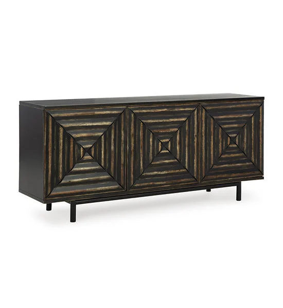 ASHLEY FURNITURE HOMESTORE Antique Black Low Cabinet FAIR RIDGE/183 Оригинал