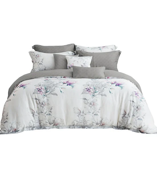 AKEMI King Fitted Sheet Set TENCEL™ Lyocell Ardent Prints | 900 TC Color Magnolie Оригинал