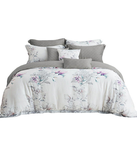 AKEMI King Fitted Sheet Set TENCEL™ Lyocell Ardent Prints | 900 TC Color Magnolie Оригинал