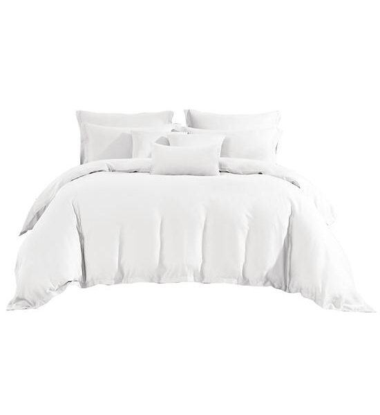 AKEMI King Quilt Cover TENCEL™ Lyocell Gladice Solid Collection | 1300 TC Color Faith Petal White Оригинал