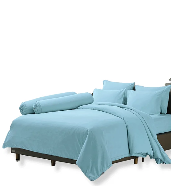 JESSICA BEDDING FITTED SHEET SET WITH COMFORTER 6 FT 6 PCS (King Size) Anti-Virus JA004 Light blue Оригинал