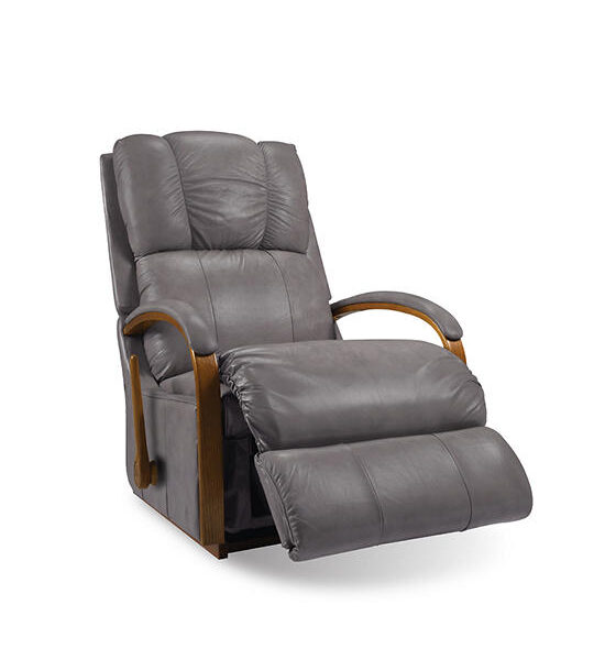 La-Z-Boy (PRE-ORDER) Rocking Recliner with Adjustable Headrest RHT-532 Harbor Town Half Leather: Smoke Оригинал