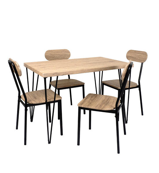 U-RO DECOR BREDA Dining Set (1 Table + 4 Chairs) SANREMO Оригинал