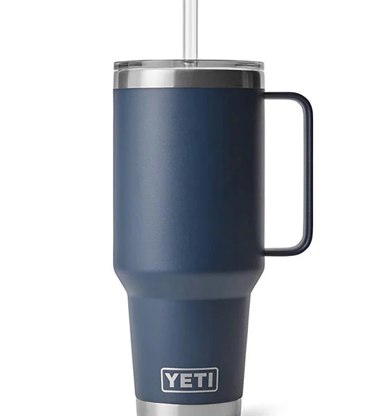 YETI RAMBLER 42 OZ MUG WITH STRAW LID NAVY Оригинал