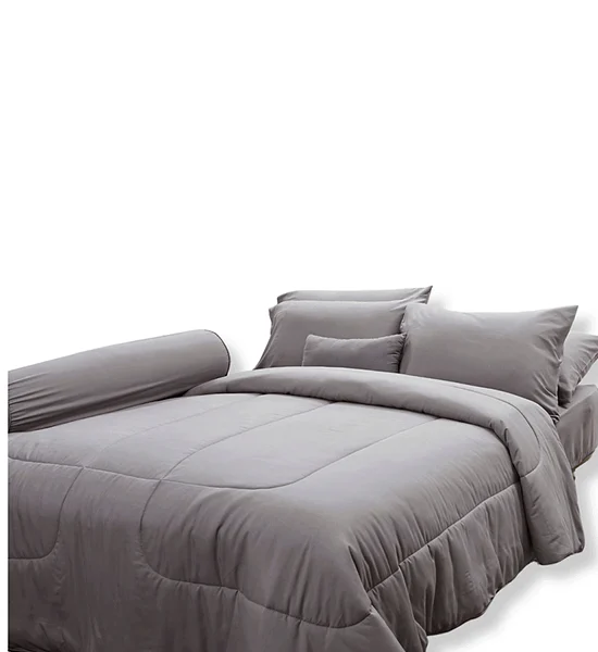 FOUNTAIN FITTED SHEET SET WITH COMFORTER 6 FT 6 PCS (King Size) FT GRAY03 Оригинал